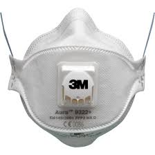 3M 9322+ AURA FFP2 klapiga respiraator