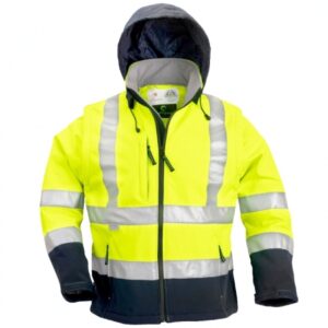 COVERGUARD HiViz softshell jakk 2 in 1, eemaldatavad varrukad