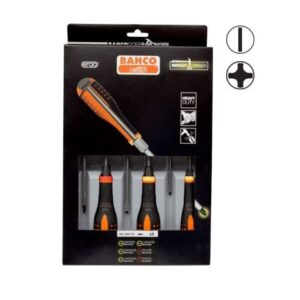 Kruvikeerajate komplekt ERGO™ läbiva teraga 6 osa - SL3,5/4,5/5,5/6,5; PH1/2