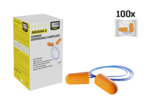 Kõrvatropid nööriga ARUSHA CORDED 100pcs